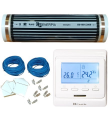 Комплект теплого пола 4,5 м кв с терморегулятором, Castle E51 Enerpia
