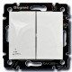 Механизм переключателя 2-клавишного IP44, белый, 770098 Legrand Valena