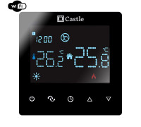 Терморегулятор для теплого пола Castle AC606H с функцией WI-FI (Черный)