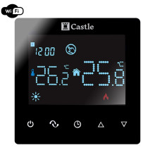 Терморегулятор для теплого пола Castle AC606H с функцией WI-FI (Черный)