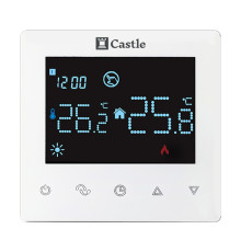 Терморегулятор программный для теплого пола Castle AC606H (Белый)