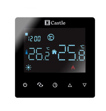 Терморегулятор для теплого пола Castle AC606H (Черный)