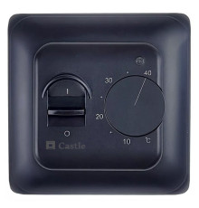 Терморегулятор механический для теплых полов Castle RTC 70.26 Black Mat