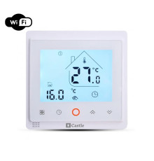 Терморегулятор программный для теплого пола управления через Wi-Fi Castle AC603H (Белый)