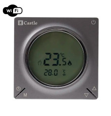 Терморегулятор программный для теплого пола Castle AC829H с функцией WI-FI (Графит)