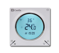 Терморегулятор программный для теплого пола Castle AC829H (Белый)