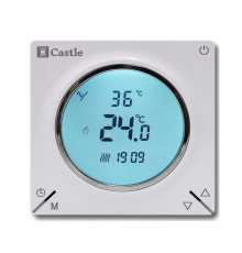 Терморегулятор программный для теплого пола Castle AC829H (Белый)