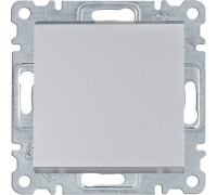 Выключатель одноклавишный, серебристый, Lumina WL0012 Hager