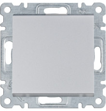 Выключатель одноклавишный, серебристый, Lumina WL0012 Hager