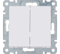 Выключатель двухклавишный, белый, Lumina-2 WL0040 Hager