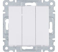 Выключатель трехклавишный, белый, Lumina-2 WL0070 Hager
