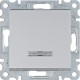 Выключатель одноклавишный с подсветкой, серебристый, Lumina WL0212 Hager