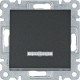 Выключатель с подсветкой одноклавишный, черный, Lumina WL0213 Hager