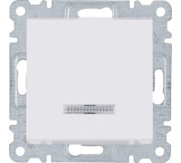 Выключатель проходной с подсветкой, белый, Lumina-2 WL0220 Hager