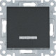 Выключатель с подсветкой проходной, черный, Lumina WL0223 Hager