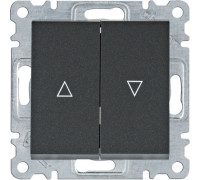 Выключатель для жалюзи, черный, Lumina WL0323 Hager