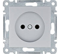 Розетка без заземления, серебристый, Lumina WL1012 Hager