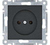 Розетка без заземления, черный, Lumina WL1013 Hager