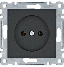 Розетка без заземления, черный, Lumina WL1013 Hager