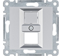 Панель двойная для RJ11/RJ45, серебристый, Lumina WL2322 Hager