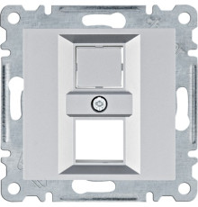 Панель двойная для RJ11/RJ45, серебристый, Lumina WL2322 Hager
