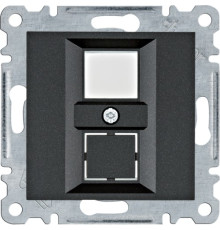 Панель двойная для RJ11/RJ45, черный, Lumina WL2323 Hager