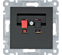 Розетка аудио, черный, Lumina WL3313 Hager