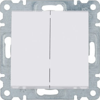 Кнопка 2-клавишная, белый, Lumina-2 WL0140 Hager