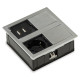 Врезная розетка в стол 220В + USB, нержавеющая сталь, Versahit ASA 060.15F.00009