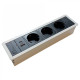Врезной блок розеток 3х220В + USB тип С, белый, Versaframe ASA 060.40F.00008