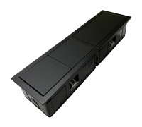 Мебельная розетка в стол 2х220В, черный, Versahit Mono Combi ASA