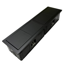 Мебельная розетка в стол 2х220В, черный, Versahit Mono Combi ASA