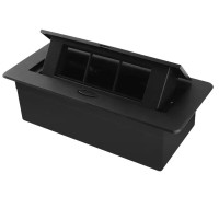 Выдвижной люк на 3 розетки, пустой, черный, Livolo
