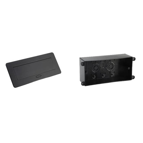 Выдвижной люк на 3 розетки, пустой, черный, Livolo VL-SHS013-B