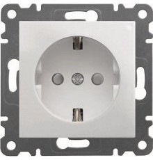 Розетка с заземлением и защитными шторками, белый, Lumina-2 WL1060 Hager