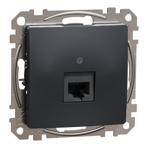 Компьютерная розетка RJ45 кат. 5е UTP, черный, Sedna Design SDD114451