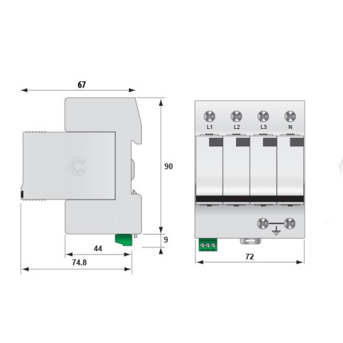Ограничитель перенапряжения ETITEC V T12 280/12,5 (4+0) RC 2442917