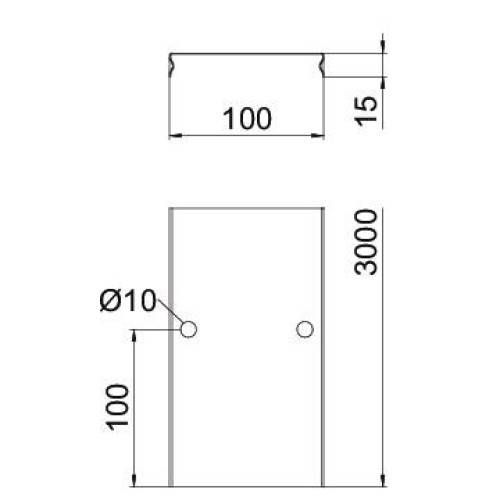 Крышка DGRR для проволочного лотка 100х3000х0,75 мм, FT (40-60 мкм) 6001822