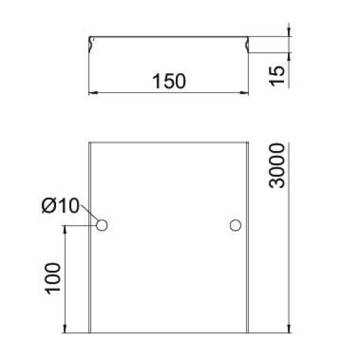 Крышка DGRR для проволочного лотка 150х3000х0,75 мм, FT (40-60 мкм) 6001824