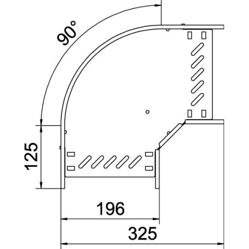 Угловая секция 90°, 85х200 мм, FS (18-22 мкм) 6036702