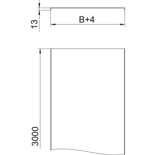 Крышка для лотков и Кабельростов 200х3000х1 мм, FS (18-22 мкм) 6052210