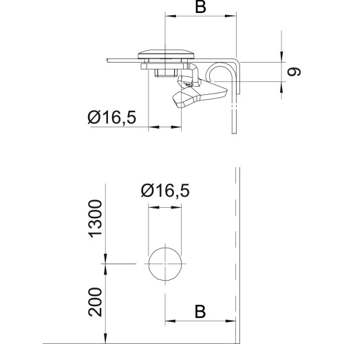 Фиксатор крышки DRL 100-600 мм, FT (40-60 мкм) 6065012