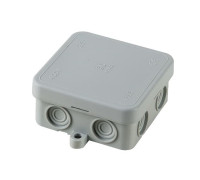 Коробка распределительная наружная 75х75х36мм полиэтилен IP55 с кабельными вводами ELETTROCANALI EC411C2