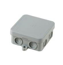 Коробка распределительная наружная 75х75х36мм полиэтилен IP55 с кабельными вводами ELETTROCANALI EC411C2