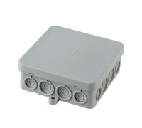 Коробка распределительная наружная 100х100х40мм полиэтилен IP55 с кабельными вводами ELETTROCANALI EC411C4