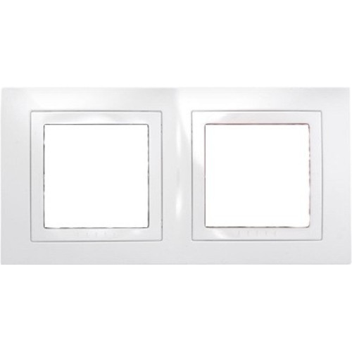 Рамка 2 поста, белый, Unica MGU2.004.18 Schneider