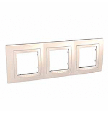 Рамка 3 поста, слоновая кость, Unica MGU2.006.25 Schneider