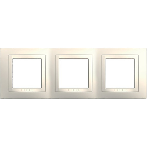 Рамка 3 поста, слоновая кость, Unica MGU2.006.25 Schneider