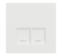 Накладка компьютерной розетки RJ45, белый матовый, Merten