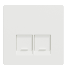 Накладка компьютерной розетки RJ45, белый матовый, Merten